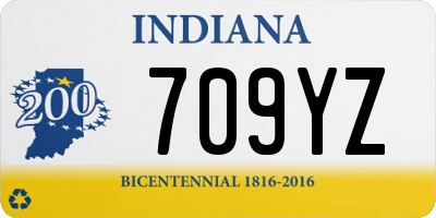 IN license plate 709YZ