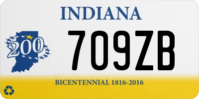 IN license plate 709ZB
