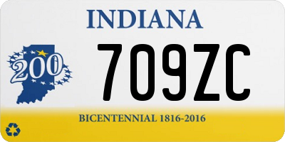 IN license plate 709ZC