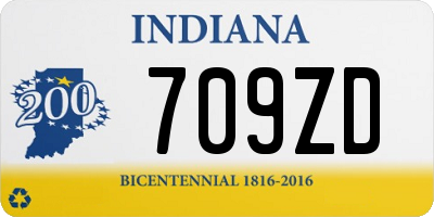 IN license plate 709ZD