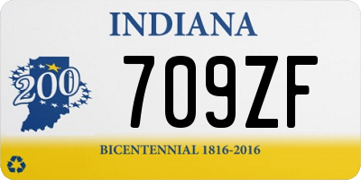 IN license plate 709ZF