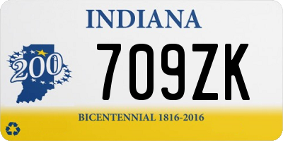 IN license plate 709ZK