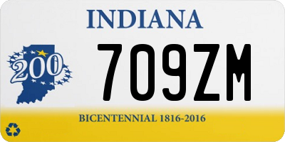 IN license plate 709ZM
