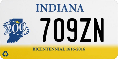 IN license plate 709ZN