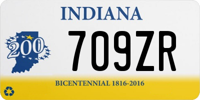 IN license plate 709ZR