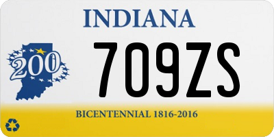 IN license plate 709ZS