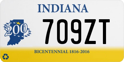 IN license plate 709ZT