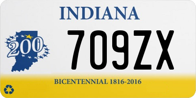 IN license plate 709ZX