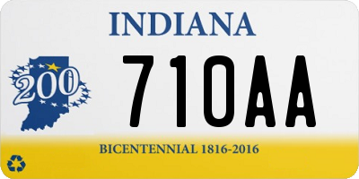 IN license plate 710AA