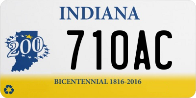 IN license plate 710AC