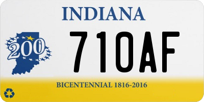 IN license plate 710AF