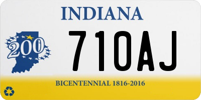 IN license plate 710AJ