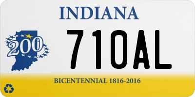 IN license plate 710AL
