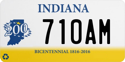 IN license plate 710AM