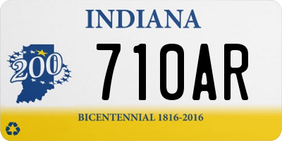 IN license plate 710AR
