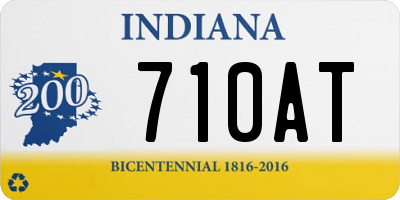 IN license plate 710AT