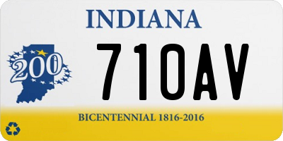 IN license plate 710AV