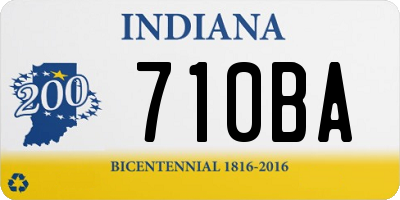 IN license plate 710BA