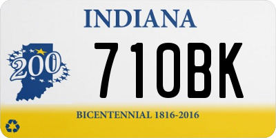 IN license plate 710BK