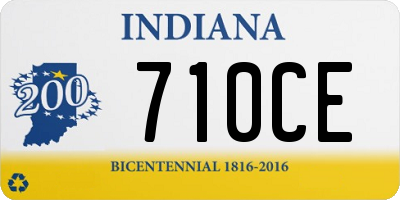 IN license plate 710CE