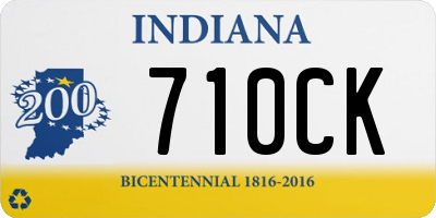 IN license plate 710CK