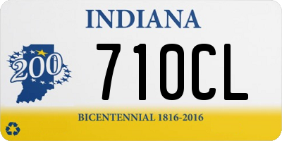 IN license plate 710CL