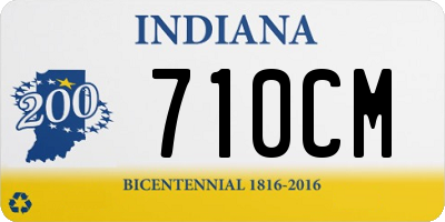 IN license plate 710CM