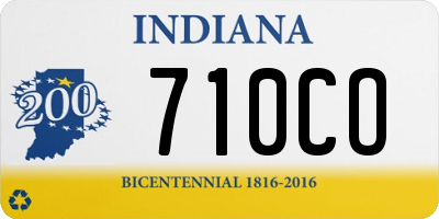 IN license plate 710CO