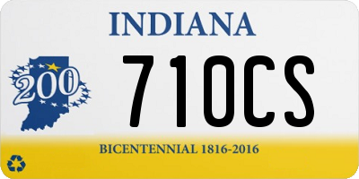 IN license plate 710CS