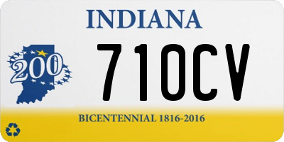 IN license plate 710CV