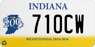 IN license plate 710CW