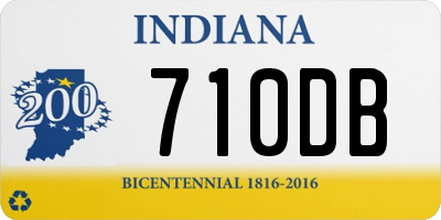 IN license plate 710DB