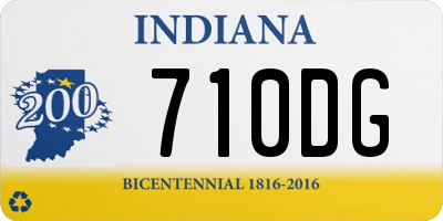 IN license plate 710DG