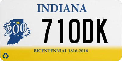 IN license plate 710DK