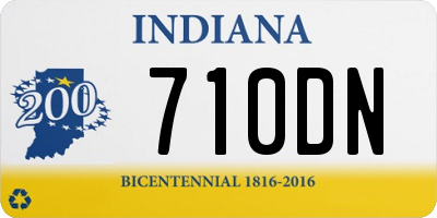 IN license plate 710DN