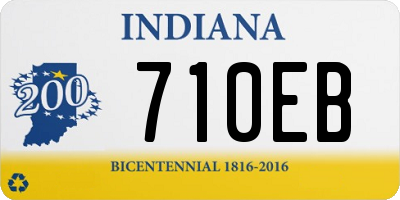 IN license plate 710EB