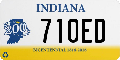 IN license plate 710ED