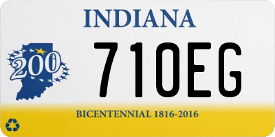 IN license plate 710EG