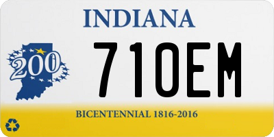 IN license plate 710EM