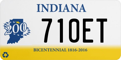 IN license plate 710ET