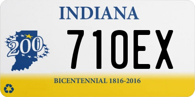 IN license plate 710EX