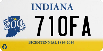 IN license plate 710FA