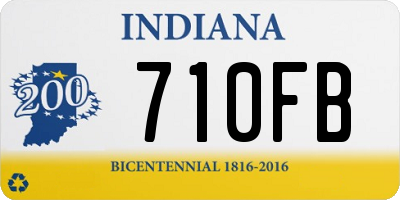 IN license plate 710FB