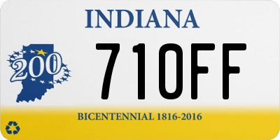 IN license plate 710FF