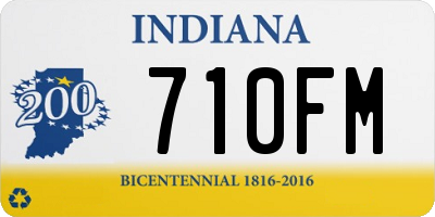 IN license plate 710FM