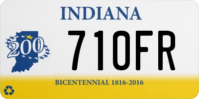 IN license plate 710FR