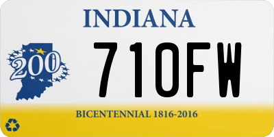 IN license plate 710FW