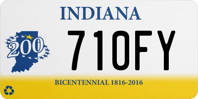 IN license plate 710FY