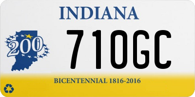 IN license plate 710GC