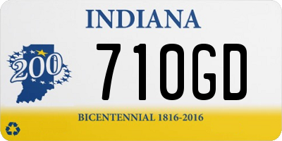 IN license plate 710GD